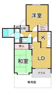 パークグリーン武庫之荘【1階】の間取り