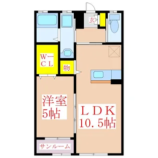 エスポワール住吉【1階】の間取り