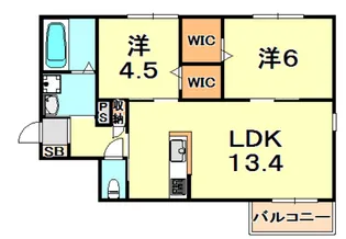 ラ ヴィ クレール【2階】の間取り