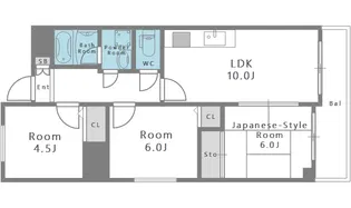 ドーム1番館【6階】の間取り