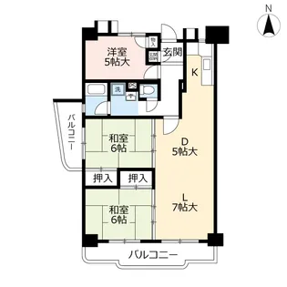 UR紅梅【10階】の間取り
