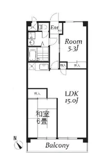 サンライズマンション B【2階】の間取り