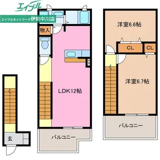 シャルマンT2 A棟【2階】の間取り