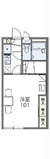 レオパレスメルベーユ【2階】の間取り