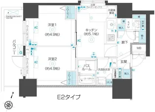 フェニックス板橋大山【10階】の間取り