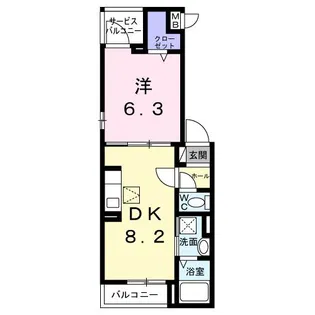 クラリエートIV【1階】の間取り