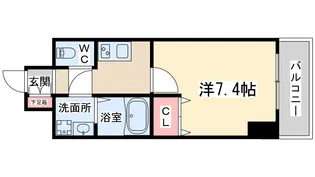 W.O.B UMEDA【5階】の間取り