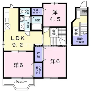 メゾンパルテール2【2階】の間取り
