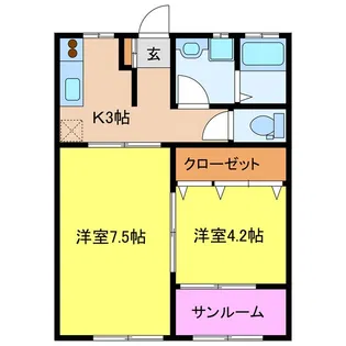 フォレストコート B棟【2階】の間取り