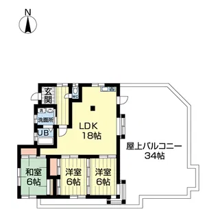 サニー春日【4階】の間取り