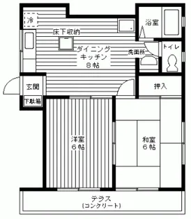 コーポ田代【1階】の間取り