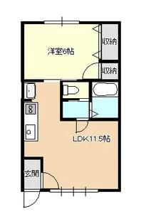 エンベリエ ナミウチ【1階】の間取り