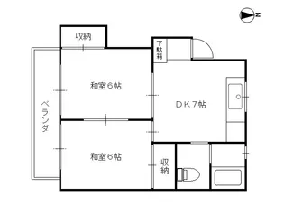 太陽ガーデン112棟【2階】の間取り