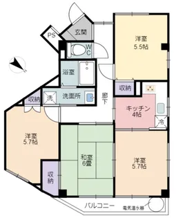 新座ドミール【2階】の間取り