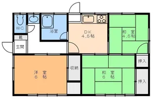 愛媛県松山市ひばりケ丘【一戸建】の間取り