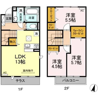 フルールブランの間取り
