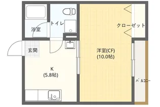 静岡県浜松市中央区根洗町【アパート】の間取り