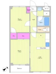 ブランドール高麗【3階】の間取り
