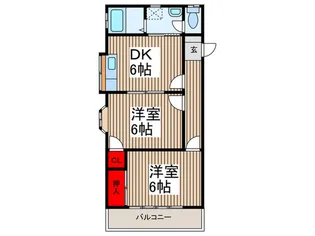 ハイツウェルトII【1階】の間取り