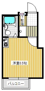 朝日プラザ元浜パサージュ【2階】の間取り