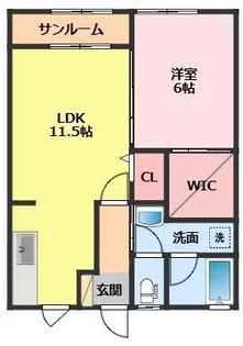 ランドールK A【1階】の間取り