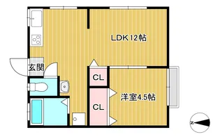 グリーンコーポ【2階】の間取り