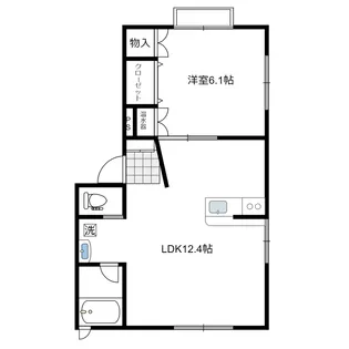 アイビス 坂井東【1階】の間取り