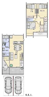 栃木県小山市城西2【一戸建】の間取り