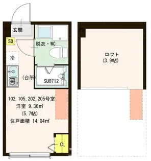 ブルベアガーデン【2階】の間取り