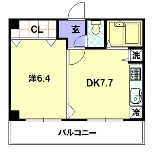 クオーレ鍛冶屋町【3階】の間取り