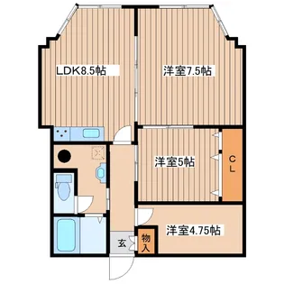 カルチェド札幌【5階】の間取り