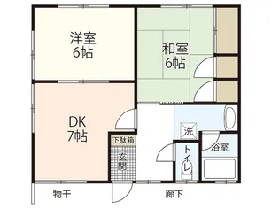2DKの間取り画像