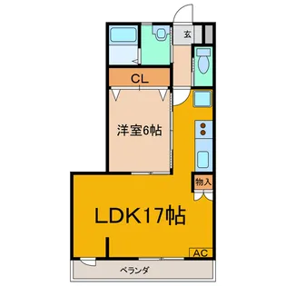 アネシス東屋【2階】の間取り