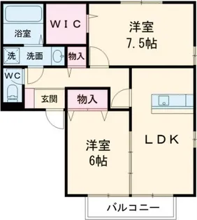 リリーハウスB【2階】の間取り