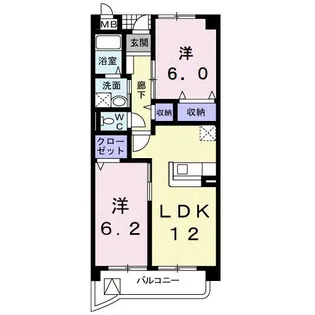 広島県東広島市黒瀬町南方【マンション】の間取り