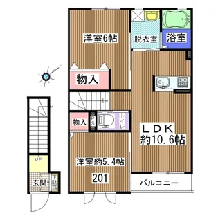 メイプル【2階】の間取り