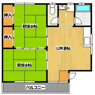 第2コーポ濱本【3階】の間取り