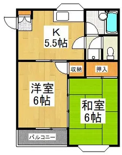 ハイツサクマ【1階】の間取り