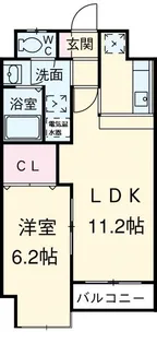 Laurel Court 常盤【7階】の間取り