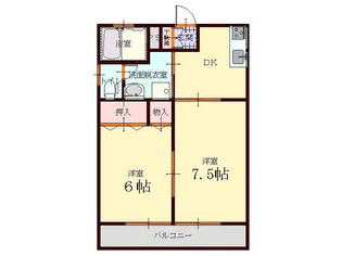 アイリス【1階】の間取り