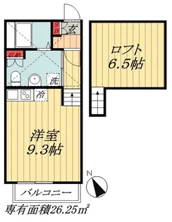 千葉県船橋市本中山3【アパート】の間取り
