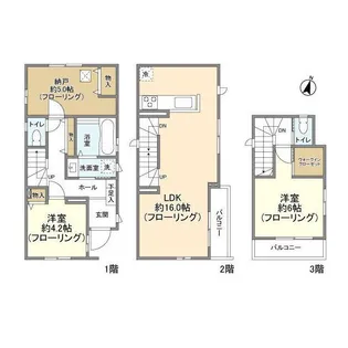東京都豊島区千早4【一戸建】の間取り