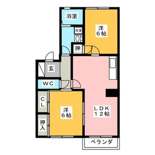 サニーコートかわむら【1階】の間取り