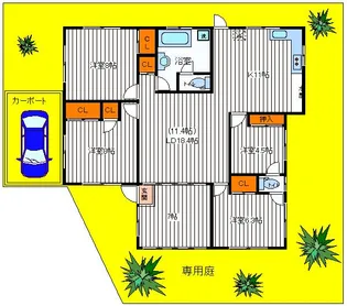 東京都立川市上砂町1【一戸建】の間取り