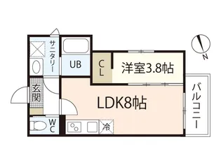 レジデンシャル廿日市駅前【3階】の間取り