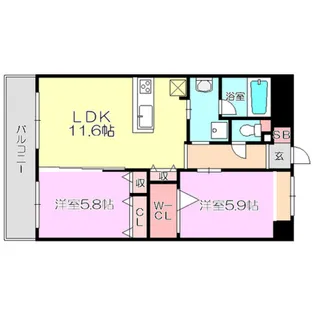 ESTABLE K.W.N【2階】の間取り