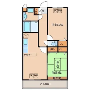ラフィーネ隼人II【3階】の間取り
