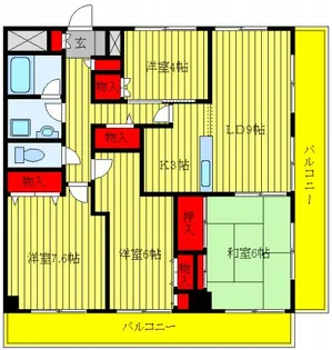 フクロクハイマンション3号館【11階】の間取り