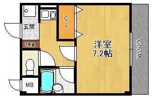 ハイツフルブルーム2【3階】の間取り