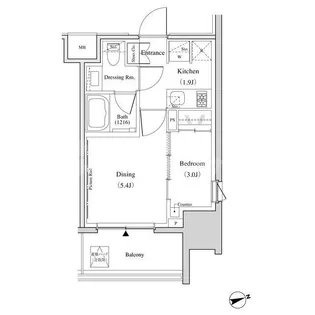 2Kの間取り画像